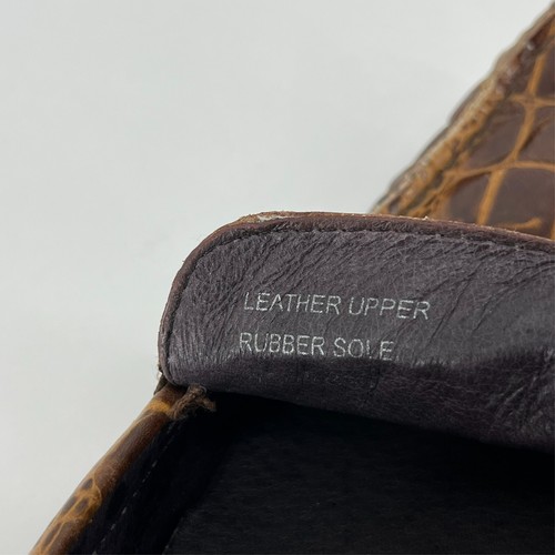 Donald J. Pliner Men's Penny Loafers Shoes Size 8.5 M Crocodile Leather VINCO2 - Picture 9 of 10