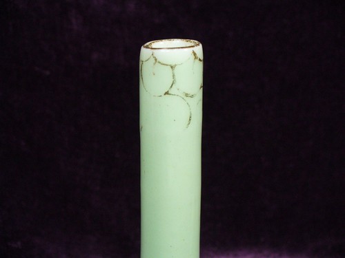 Signed antique 19C Asian Chinese Japanese celadon porcelain vase 10" excellent - Picture 3 of 10