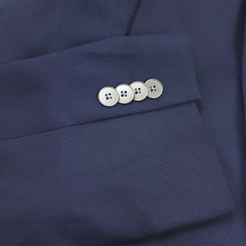 Michael Kors "Keith" Navy Blue Metal Buttons Performance Blazer Jacket Mens 40L - Picture 2 of 12