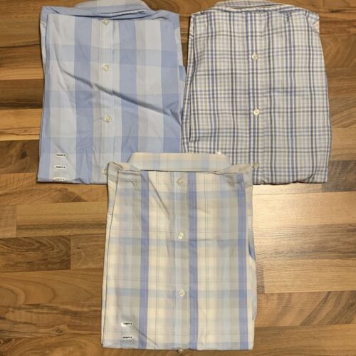 CALVIN KLEIN Herren klassisch gewebt kariert kurzarmiges Knopfleistehemd, XL XXL blau - Bild 2 von 15