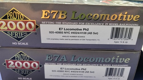 PROTO 2000 HO 920-40993 NYC New York E7 A B Diesel Loco Set w/ DCC & Sound NEW - Picture 3 of 3