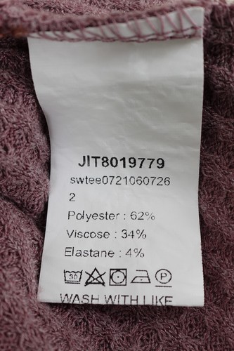 Shein Damen gerippt & Rüschen Kurzarm helllila Babydoll Bluse Gr. M 6 - Bild 9 von 10