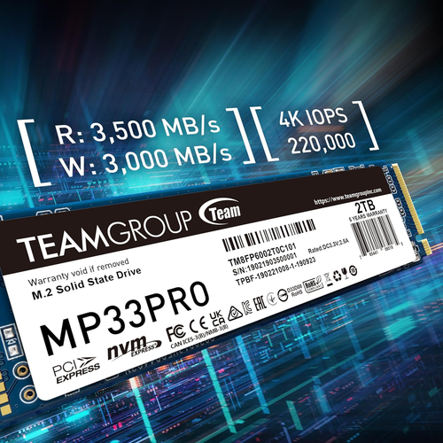 MP33 PRO 512 GB SLC Cache 3D NAND TLC Nvme 1,3 Pcie Gen3X4 M.2 2280 SSD interno - Foto 3 di 8