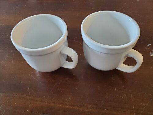 Set of 2 Pottery Barn Suppertime Coffee Mugs 12 oz Wide Rim RETIRED PATTERN - Picture 2 of 3