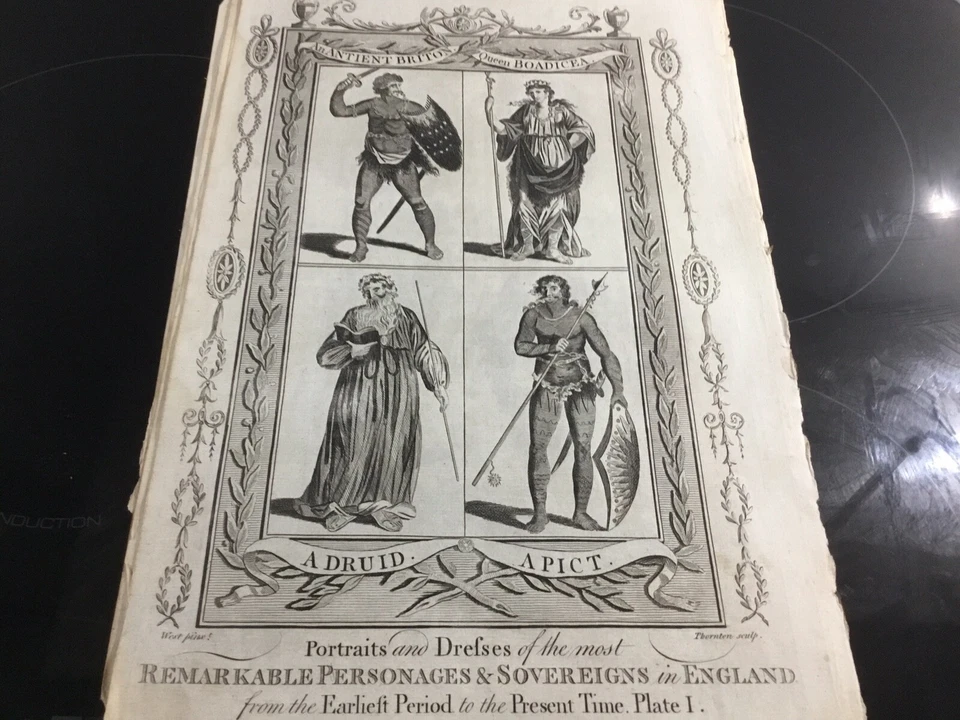 Six Antique Engraved Plates C 1783 From New History Of England By Edward Barnard - Image 2 of 4