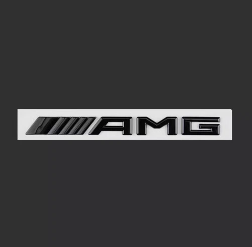 Black S63 AMG V8 BITURBO 4MATIC+ Trunk Fender Badges Emblems for Mercedes W222 - Image 3 of 4