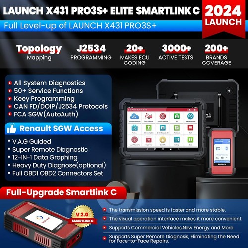 LAUNCH X431 PRO3S+ ELITE V Car OBD2 Diagnostic All System ECU Programming Coding - Picture 4 of 20