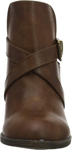 Womens Girls Rocket Dog Sasha Cuban Block Heeled Ankle Boots Black Brown Size 3 - Picture 7 of 29