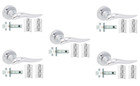 Fiorella Door Handles 5 Sets Internal Lever on Rose Latch Hinges Pack Kit Chrome