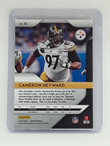 Cameron Heyward 2018 Prizm Football - #35 - Pittsburgh Steelers - Picture 2 of 2