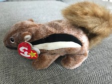 Rare Retired Beanie Babies CHIPPER the chipmunk. Excellent collector condition
