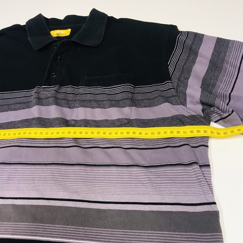 JEEP Polo Shirt Mens XL Striped T-Shirt Casual Top Short Sleeve Button Up Tee - Bild 11 von 12