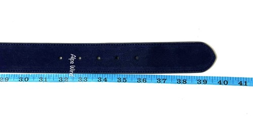 New NWT Polo Ralph Lauren Men's  Roller-Buckle Suede Belt Navy Size 32 - Picture 7 of 7