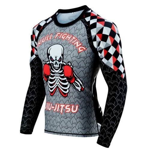 KOYES Compression Rash Guard – Long Sleeve BJJ No-Gi MMA Grappling Shirt for Men - Picture 57 of 70