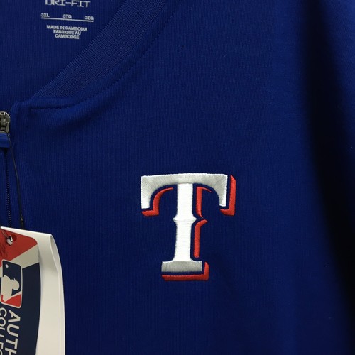 NEW Nike Baseball Texas Rangers Shirt 3XL Adult Blue Dri Fit Performance Mens - Picture 3 of 15