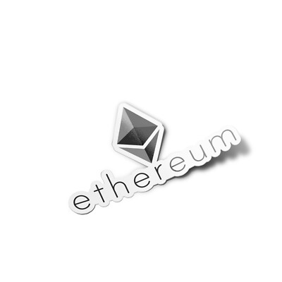 AUFKLEBER STICKERS ETHEREUM LOGO ETH CRYPTO Kryptowährung (10 x 6 cm)