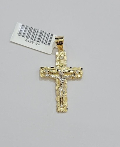 REAL 10k Gold Milano Rope Chain & Cross Charm Pendant Set Necklace 24 Inch 3mm. - Picture 3 of 10