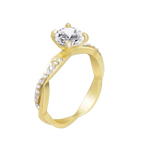 Ring Zircon Band Bridal Diamond Ring Elegant Engagement Silver Wedding Rings - Picture 5 of 30