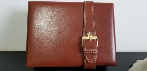 Vintage genuine ROLEX watch box case Red wood leather - Picture 5 of 8