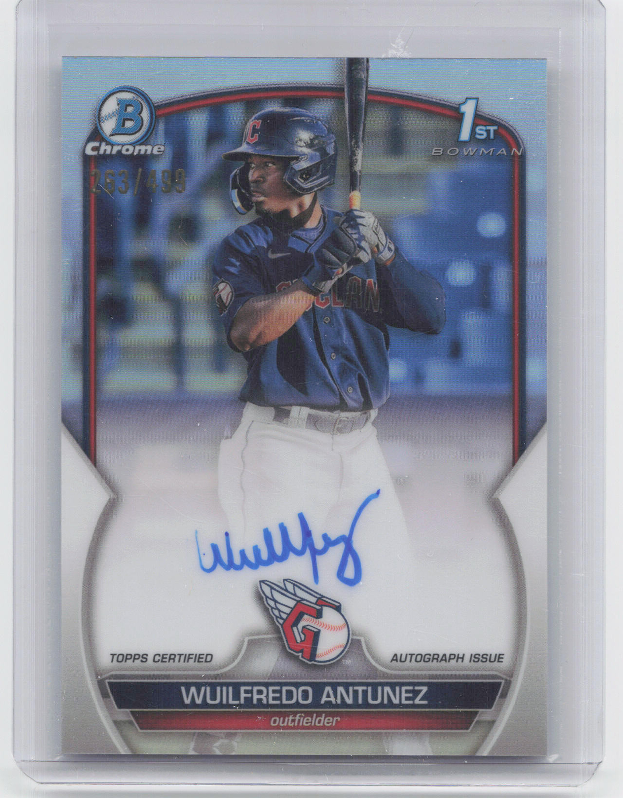 2023 Bowman Chrome #CPA-WAN Wuilfredo Antunez 1st Refractor Auto #/499