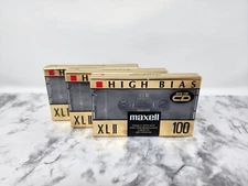 Maxell XL 2 100 High Bias Cassette Tape Lot Of 3 New Sealed