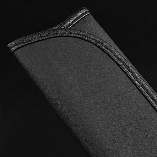 2pcs New Car Seat Belt Genuine Leather Shoulder Guard Cushion For Lincoln Black - Picture 5 of 10