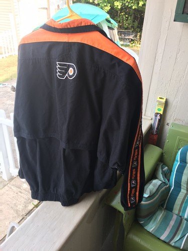 Mens Vintage Philadelphia Flyers Zip Up Jacket Pro Player Mens Large - Picture 7 of 9