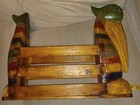 Unique Vintage Magazine Rack Wooden Pelican colours Decorative newspaper Rack