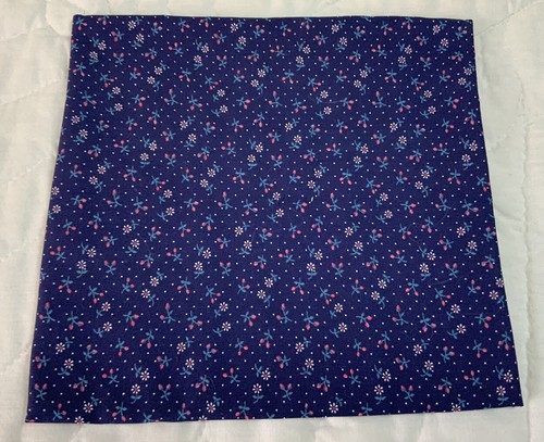 Vintage Patchwork Quilt Table Topper, Nine Patch, Checks, Red, Navy Blue & White - Picture 10 of 10