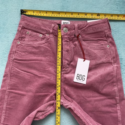 BDG Pink Corduroy Flare Jeans Size 28 Casual Trousers - Picture 3 of 7
