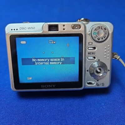 Sony Cyber-shot DSC-W50 6.0MP Digital Camera Digicam Silver