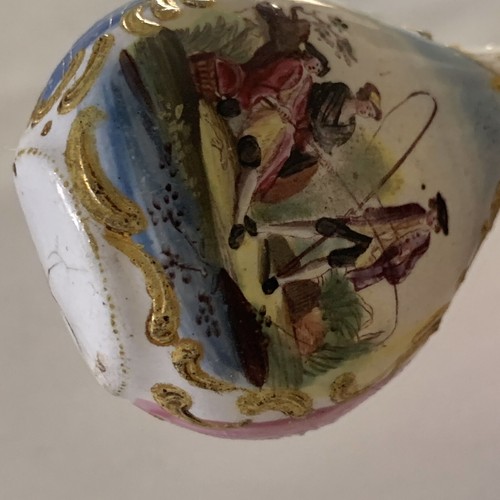 Bottiglia Profumo Snuff Vittoriana Vintage Smalto Metallo Coloniale Pesca Halcyon - Foto 21 di 24