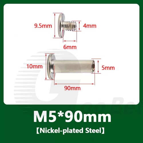 Flat Leather Belt Rivets Chicago Screws Studs Nail Head Binding Book 4mm - 160mm - Picture 151 of 153