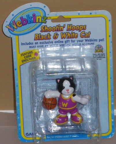 Webkinz-"Shootin' Hoops Black & White Cat" With Online Code From Ganz Plush NEW  - Picture 1 of 3