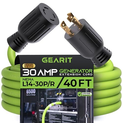 GEARit 30-Amp Generator Extension Cord, 120/250-Volt, 4-Prong, Assorted Sizes - Picture 10 of 43
