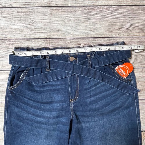 Wonder Nation Girls Wide Leg Crop Jeans Size XXL (18). NWT! Belted And Pockets. - Picture 4 of 9