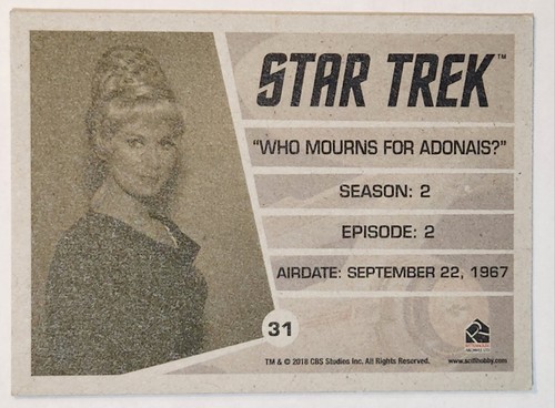 STAR TREK TOS Captain's Collection - Lobby Card 31 - WHO MOURNS FOR ADONAIS ? - Picture 2 of 2