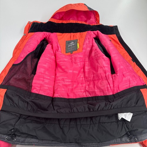 Jupa GIRLS Coral Gray Pink Full Zip Hooded Ski Snow Winter Coat Jacket SIZE 14 - Picture 18 of 24