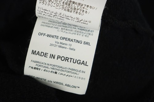 Off-White Diag Thermo Black Cotton Long Sleeve Crew Neck Pullover Sweatshirt XS - Picture 20 of 20