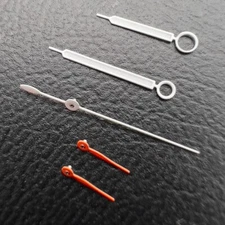 Hand Set - WHITE / ORANGE - Landeron 48 - 49 - 248 - 51 - Chrono - Watch Hands