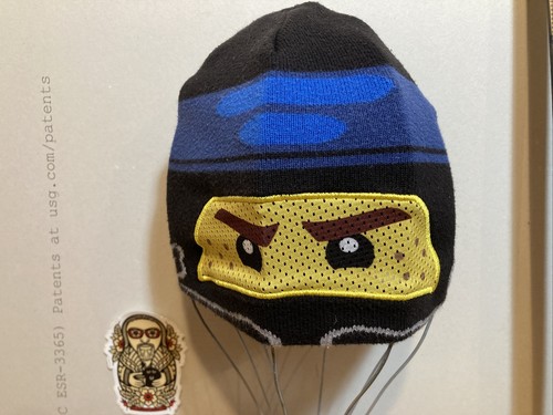 LEGO Ninjago Blue JAY WALKER Winter Hat Cap Beanie H&M Sz 4-8Y & Halloween Mask - Picture 3 of 9