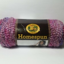 Lion Brands Homespun Yarn Mixed Berries Pink 1 Skein Bulky 6oz 