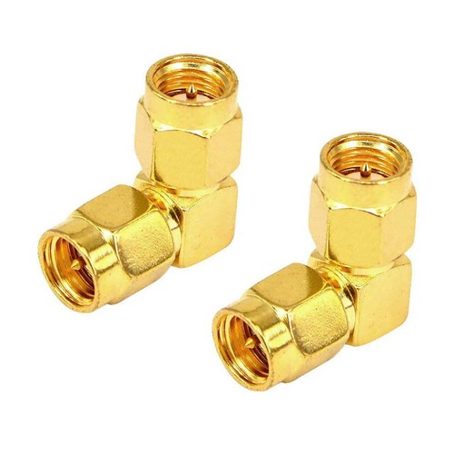 1x SMA Male Plug to SMA Male Right Angled Coaxial RF Connector Adapter Converter - Picture 6 of 11