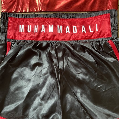 Muhammad Ali Womens Short Set Its Not Bragging If You Can Back It Up Red Size S - Picture 3 of 8
