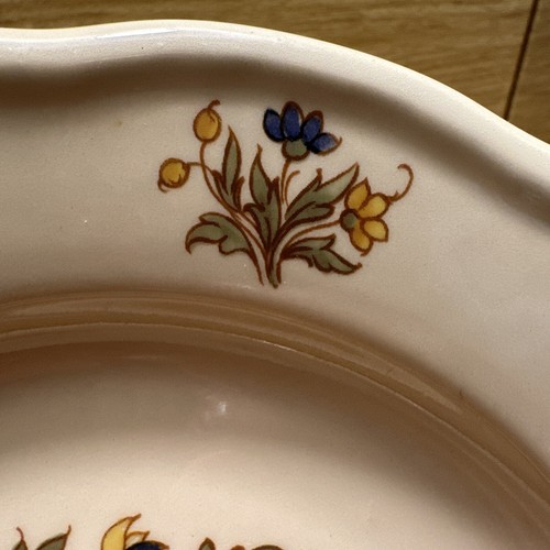 France Faience Moulins Des Loups Plate Shepherd Man Floral French Country 8.75” - Picture 8 of 11