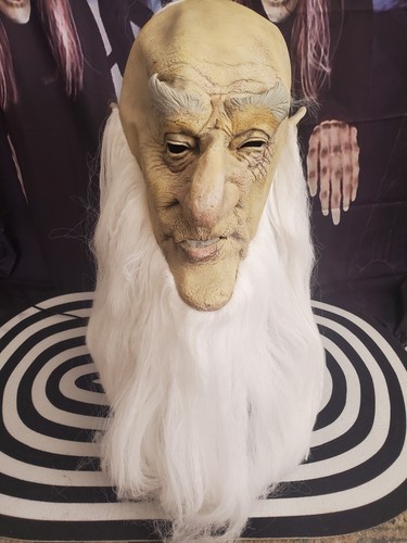 Zauberer Halloween Maske von Mario Chiodo Studios 2004 Vintage Neu Gandolf Old Man