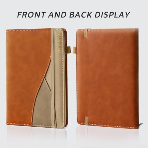 Lined Journal Notebook Hardcover Notebooks for Work, 188 Numbered A5 Brown - Bild 2 von 6