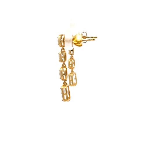 1.5Ct Lab Grown Diamond 14K Yellow Gold Fashion Drop Dangle Earrings for Women - Picture 3 of 8