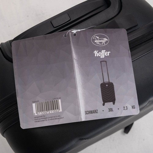 4er Set Valigia Bianco Nero Combinazione Rigida Viaggi Trolley Bagaglio a Mano - Foto 12 di 12