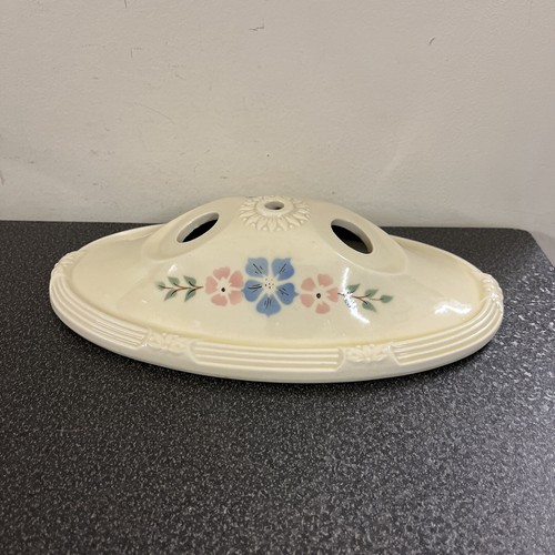 VTG Old Porcelier Porcelain Light Lamp Fixture Ceiling Bathroom Floral Art Deco - Picture 2 of 11